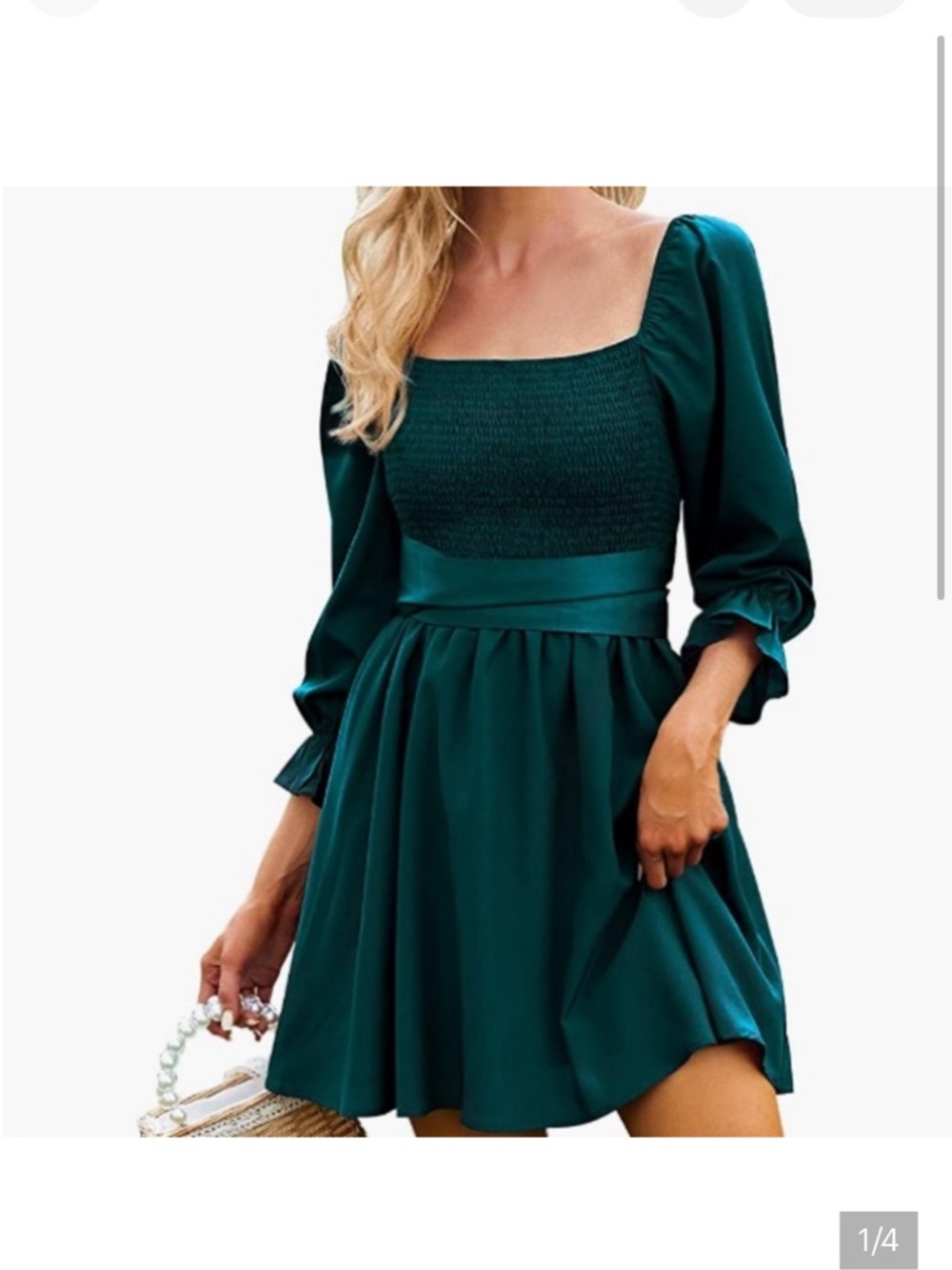 NWT Satin Long Sleeve Cocktail Dress Ribbon Tie Waist Wedding Guest Event Dress
